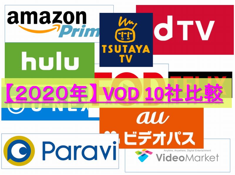 【２０２０年 最新】VOD（ビデオ・オン・デマンド）おすすめ１０社比較